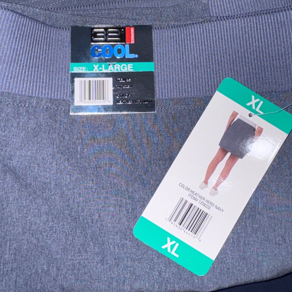 32 Degrees Cool Skort Set Women XL Black & Heathered Blue 2 Pack Active Athletic - Picture 5 of 8